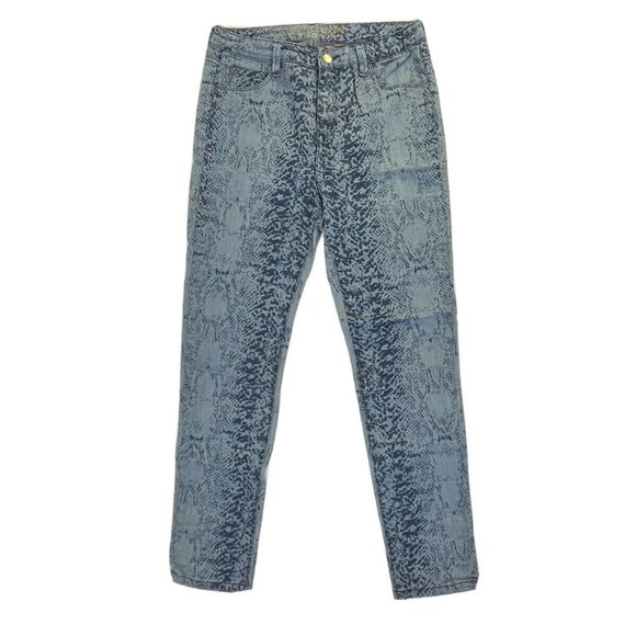 Soft Surroundings Python Snake Print Mid Rise Skinny Jeans Jeggings - Picture 1 of 10